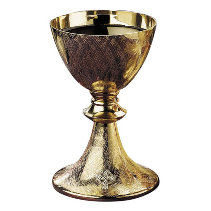 Celtic Cross Chalice with Paten Set