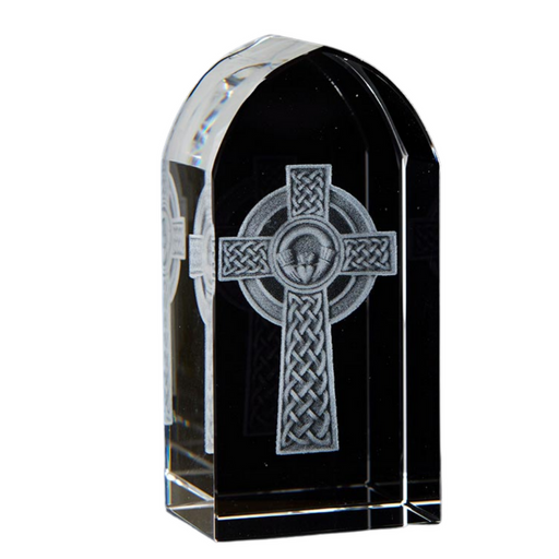 Celtic Cross Etched Glass