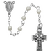 Celtic Crucifix and Miraculous Medal Center w/ 5mm Pearl Rosary