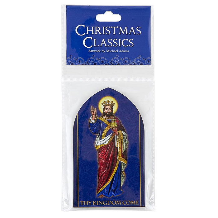 Christ The King Arched Standing Plaque With Coated Wire Stand