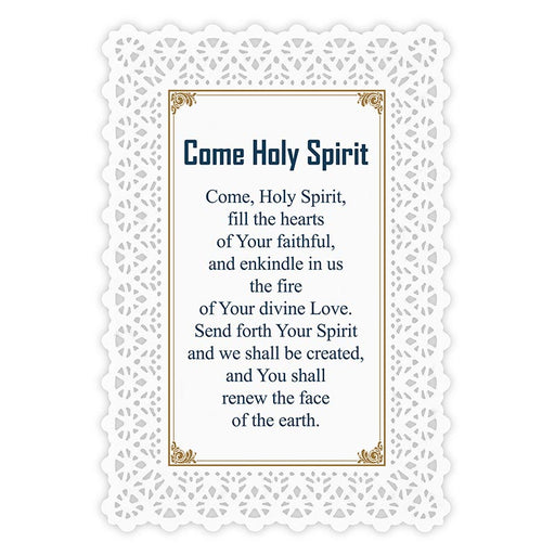 Confirmation/Come Holy Spirit Lace Holy Card