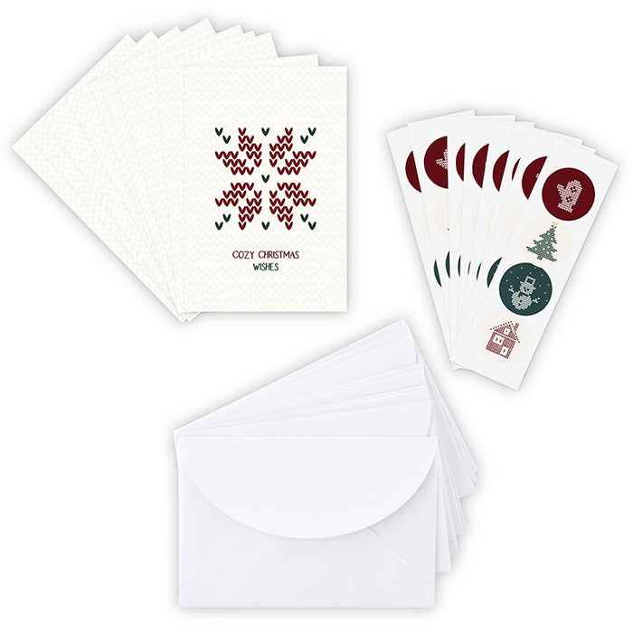 Cozy Wishes Greeting Card Set - 4 Sets Per Package