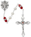 Cross Necklace, Pearl Rosary Bracelet And Pearl Rosary - January Birthstone Garnet Gift Set