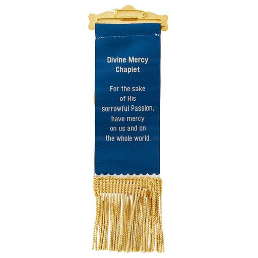 Divine Mercy Vintage Ribbon Pin With Tassels