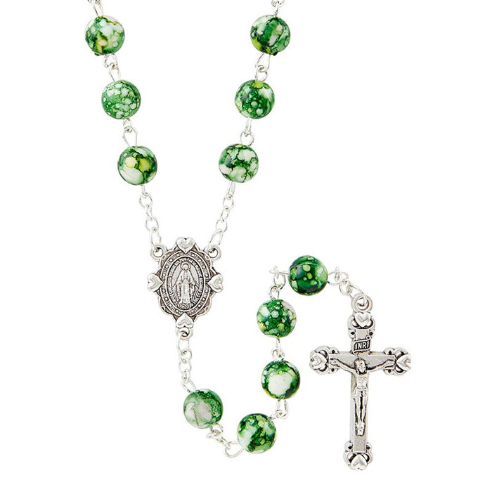 Emerald Campania Collection Rosary With Miraculous Center