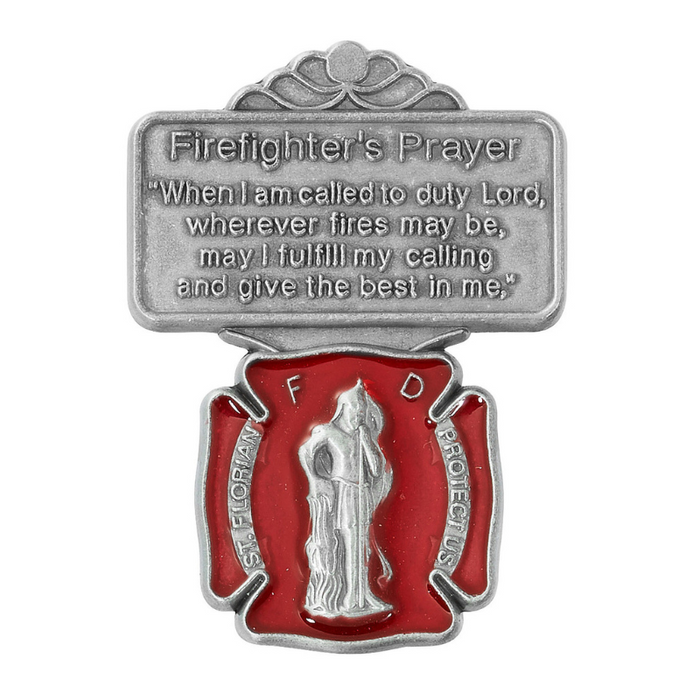 Firefighter Red Enamel Visor Clip