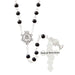 First Communion Jet Black Enamel Rosary