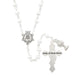 First Communion White Enamel Rosary