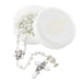 First Communion White Enamel Rosary