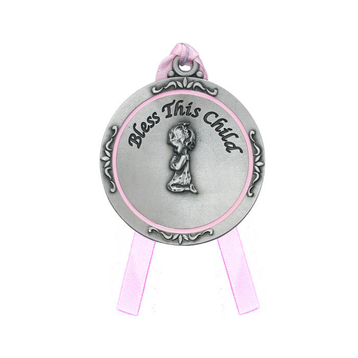 Engravable Girl Crib Medal Girl Crib Medal Engravable Girl Crib Medal for your Child Baptism Engravable Girl Crib Medal