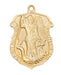 GoldOverSterlingSilverSt.MichaelBadgeMedalw24GoldPlatedChain