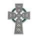 Green Enamel Visor Clip Celtic Cross