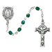 Green Irish Celtic Crucifix Miraculous Medal Rosary