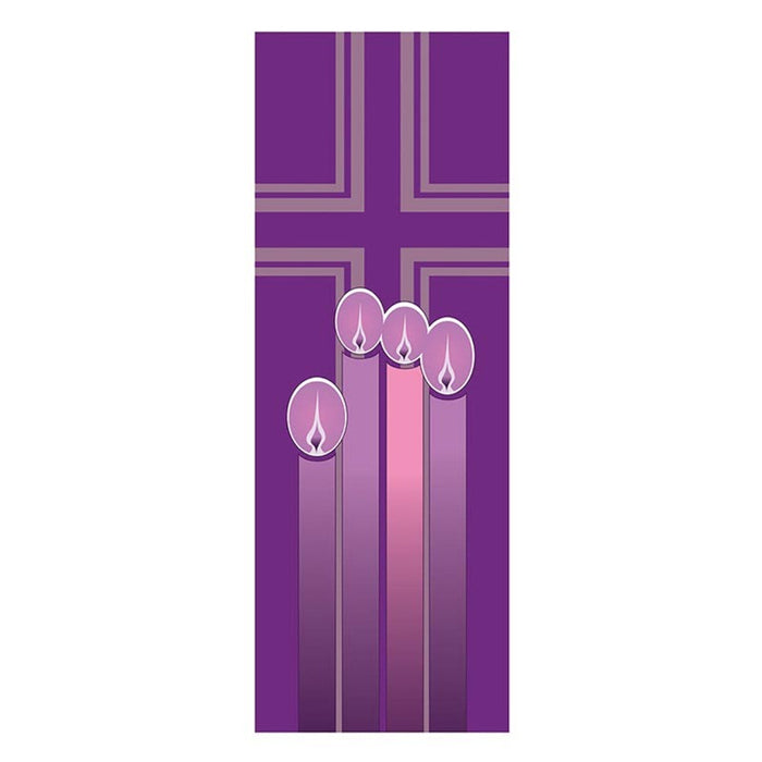 63" H Holy Advent Candles Banner