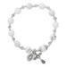 Howolite and Gray Crystal Stretch Bracelet