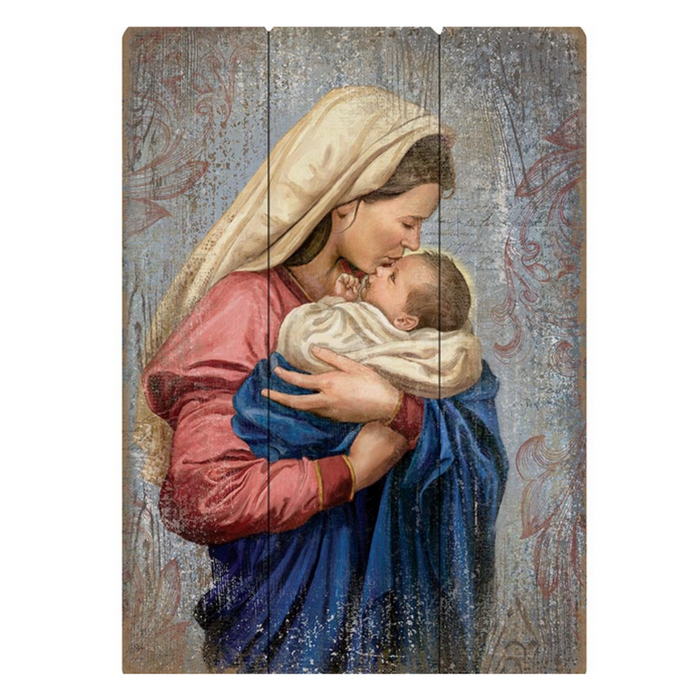 27" H Madonna & Child Large Pallet Sign