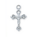 Crucifix Baby Sterling Silver with 13" Fine Rhodium Plated Chain