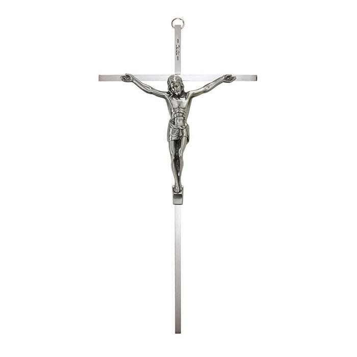 James Brennan 10" Nickel Plate Crucifix