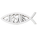 Jesus/Ichthus Auto Emblem - 6 Pieces Per Package