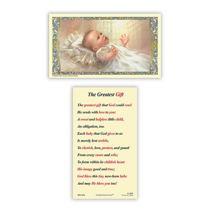 Laminated Holy Card Baptism - 25 Pcs. Per Package