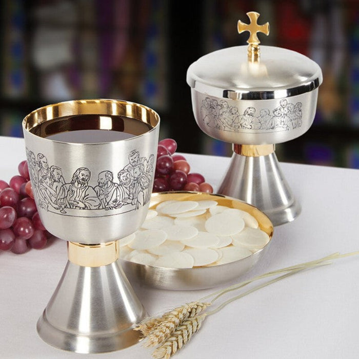 Last Supper Ciborium with Cross Cover