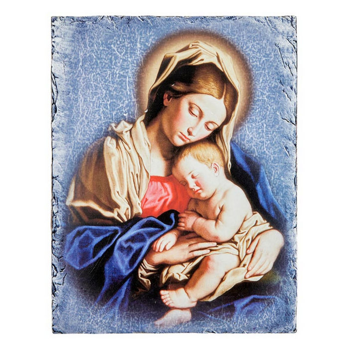 Madonna And Child Tile Plaque