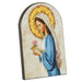 Madonna Of The Rose Arched Wood Plaque