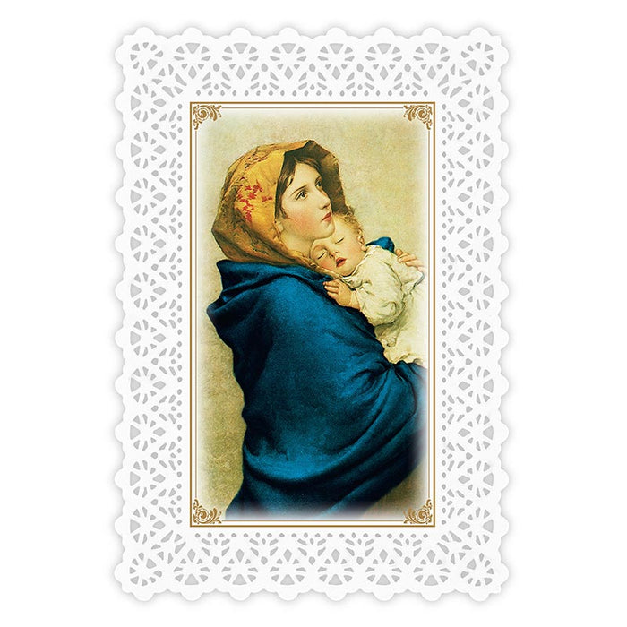 Madonna Streets/Daily Consecration To Mary Lace Holy Card