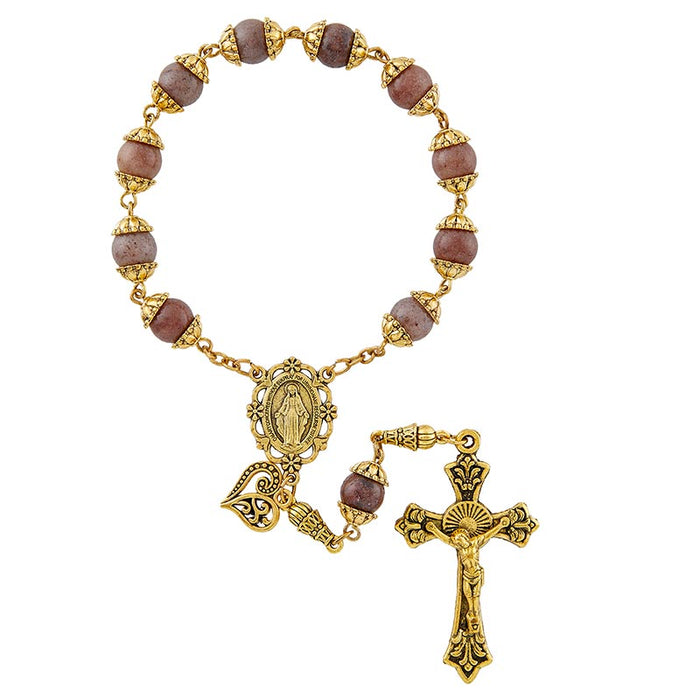 Mantle Of Mary Decade Rosary - Tawny