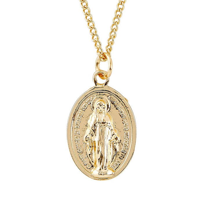 Miraculous Medal Gold Necklace