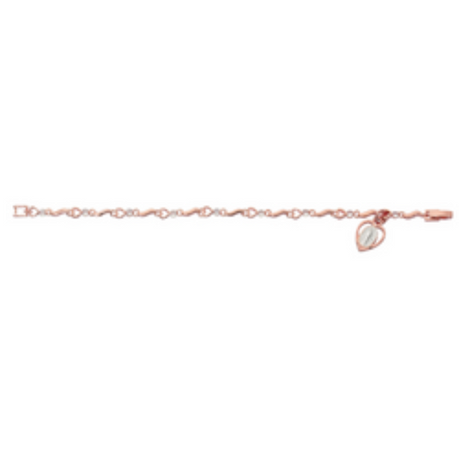 Miraculous Medal Imitation Rose Gold Heart Bracelet