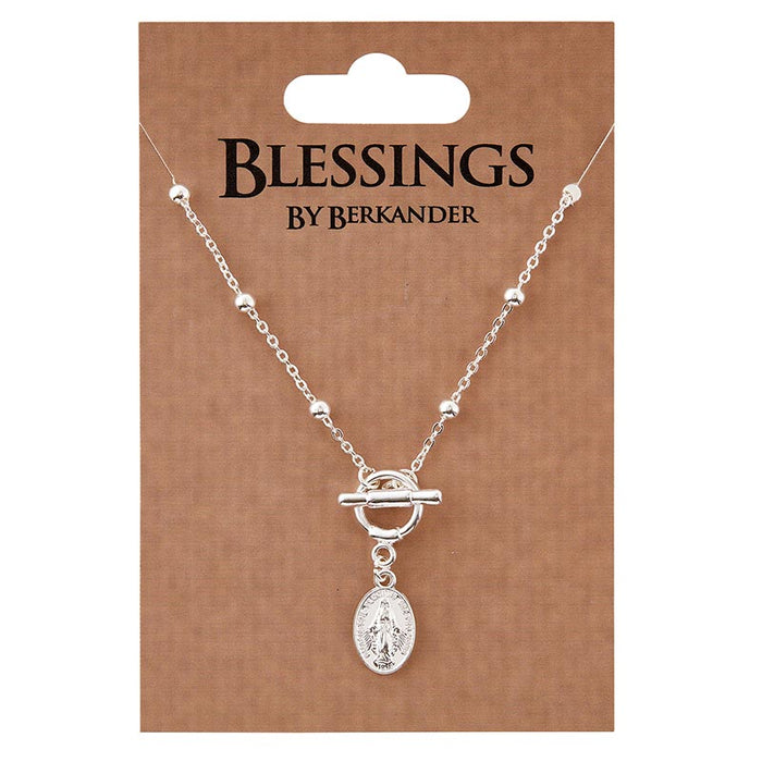 Miraculous Medal Silver Necklace