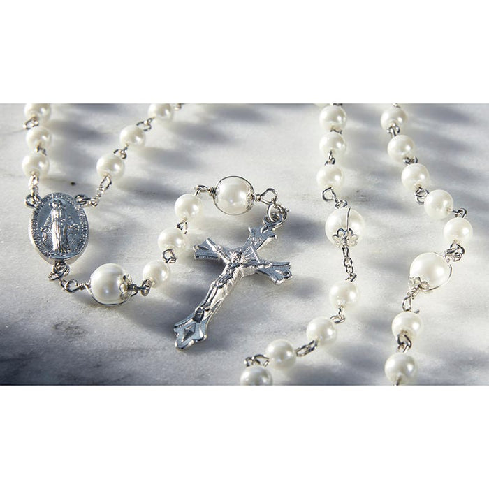 Mother of Pearl Wire Wrapped Rosary