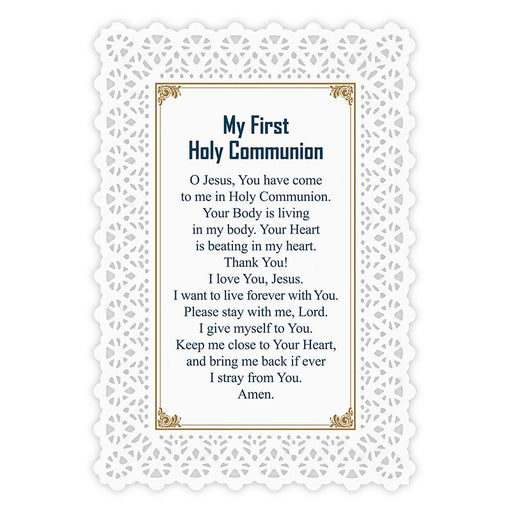 My First Holy Communion Lace Holy Card