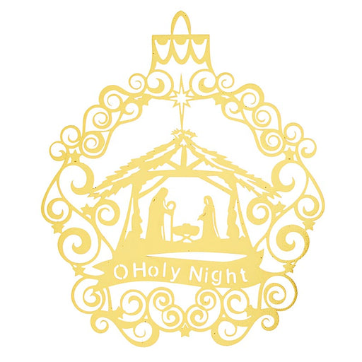 Nativity - Brass Christmas Ornament