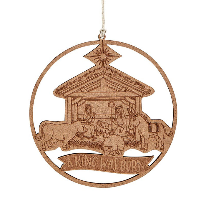 Nativity Laser Cut Wood Ornament