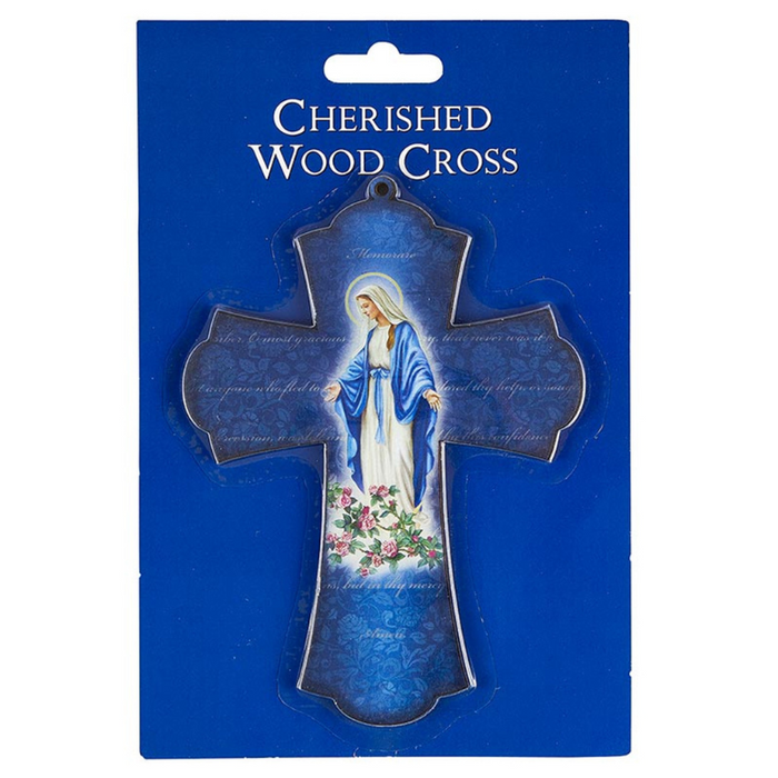 Our Lady Of Grace Lasered Wall Cross - 6 Pieces Per Package