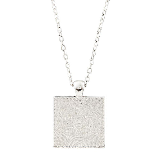 Our Lady Of Guadalupe Necklace with Art Tile Square Pendant 