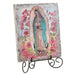 Our Lady Of Guadalupe Square Tile Plaque with Stand