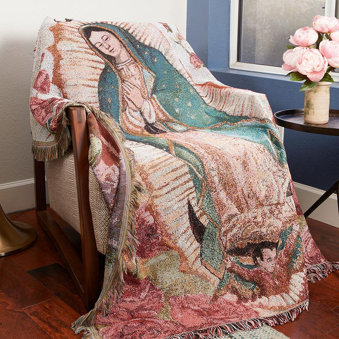 Our Lady Of Guadalupe Tapestry Blanket