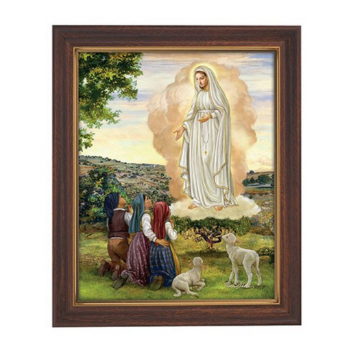 Our Lady of Fatima Woodtone Finish Framed Print Our Lady of Fatima symbol Our Lady of Fatima item Our Lady of Fatima gift Our Lady of Fatima keepsake