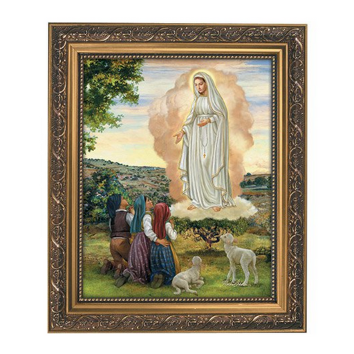 Our Lady of Fatima Ornate Gold Finish Framed Print Our Lady of Fatima symbol Our Lady of Fatima item Our Lady of Fatima gift Our Lady of Fatima keepsake