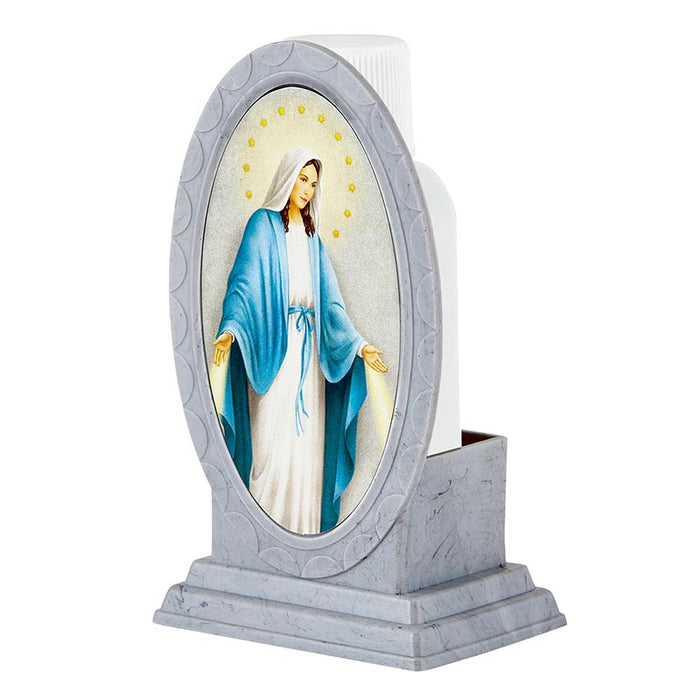 Our Lady of Grace Holy Water Bottle with Holder