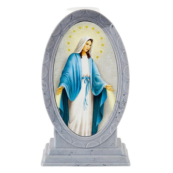 Our Lady of Grace Holy Water Bottle with Holder