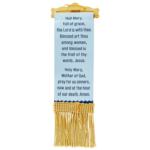 Our Lady of Grace Vintage Ribbon Pin With Tassels