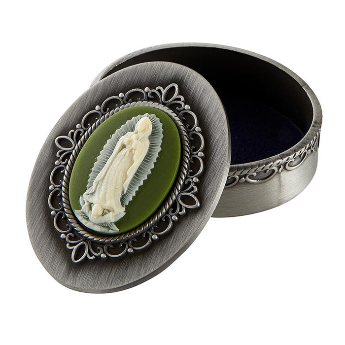 Our Lady of Guadalupe Cameo Rosary Box - 2 Pieces Per Package