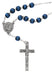 Pewter Medal With Holy Card, Blue Auto Rosary And Blue Visor Clip - St. Christopher Father's Day Gift Set