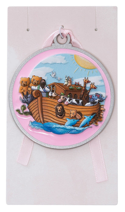 Pink Enamel 3D Uv Printing Noah’s Ark Crib Medal