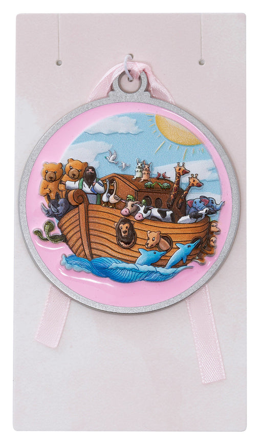 Pink Enamel 3D Uv Printing Noah’s Ark Crib Medal