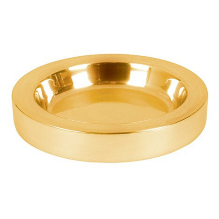 Polished Steel Bread Plate Insert (Brass Tone)